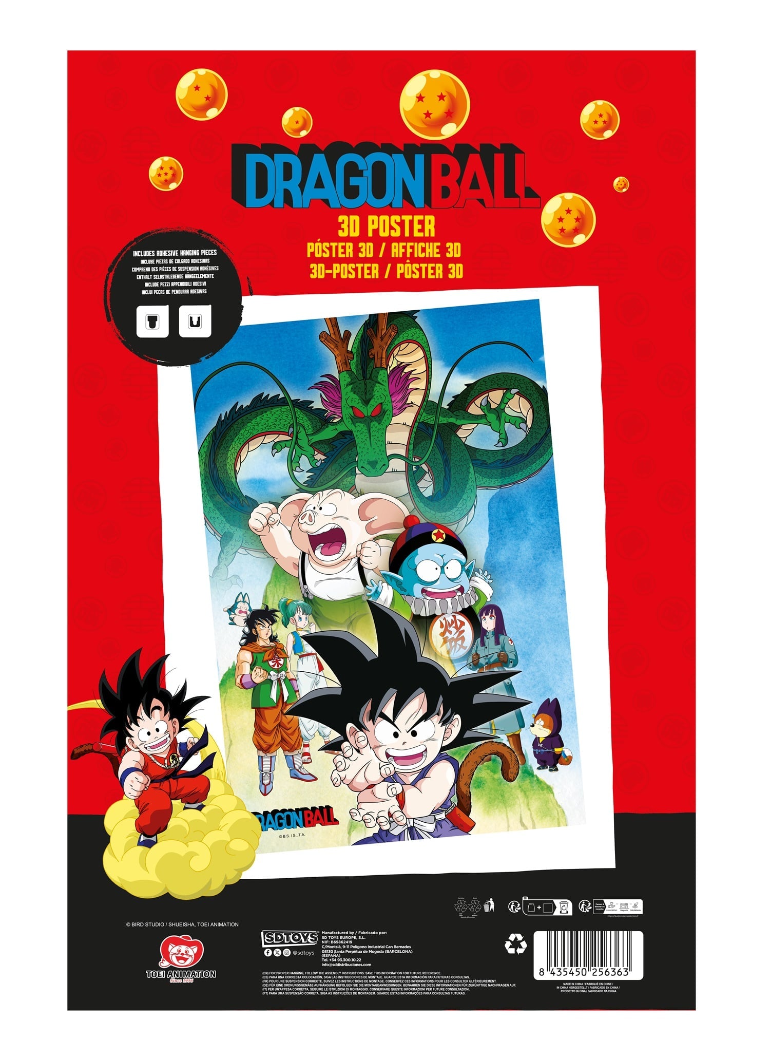 DRAGON BALL - Shenron & Heroes - Poster 3D - 58x38cm