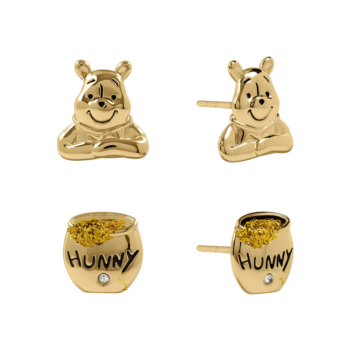 WINNIE THE POOH - Set Gold Earrings