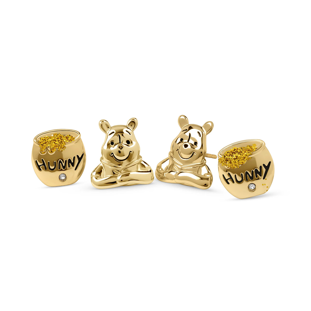 WINNIE THE POOH - Set Gold Earrings