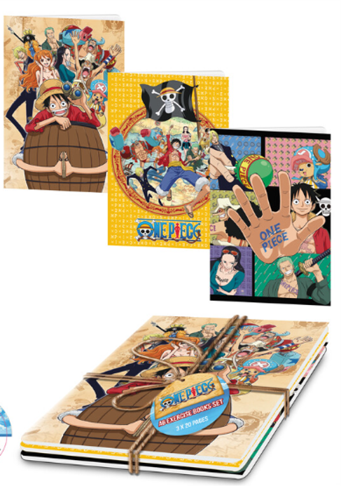 ONE PIECE - Set of 3 Excercice Book