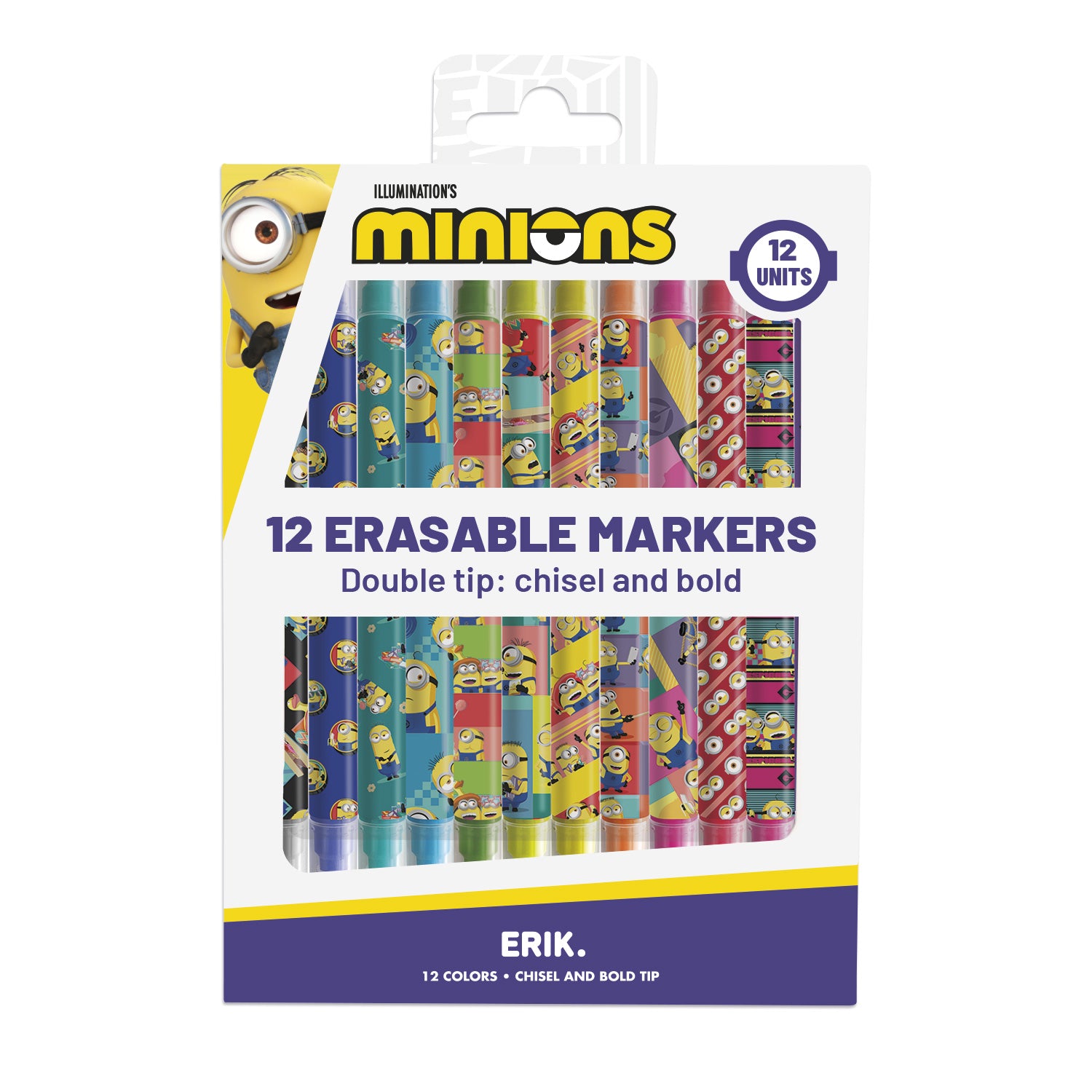 MINIONS - Set of 12 Eraseable Markers