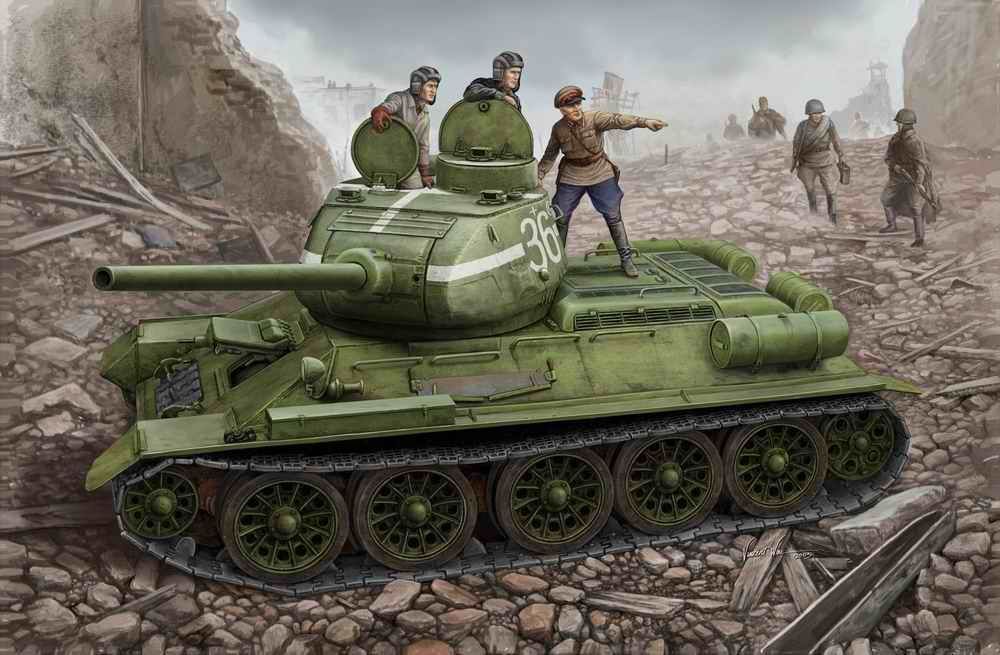 Russian T-34/85 (1944 flattened turret) tank