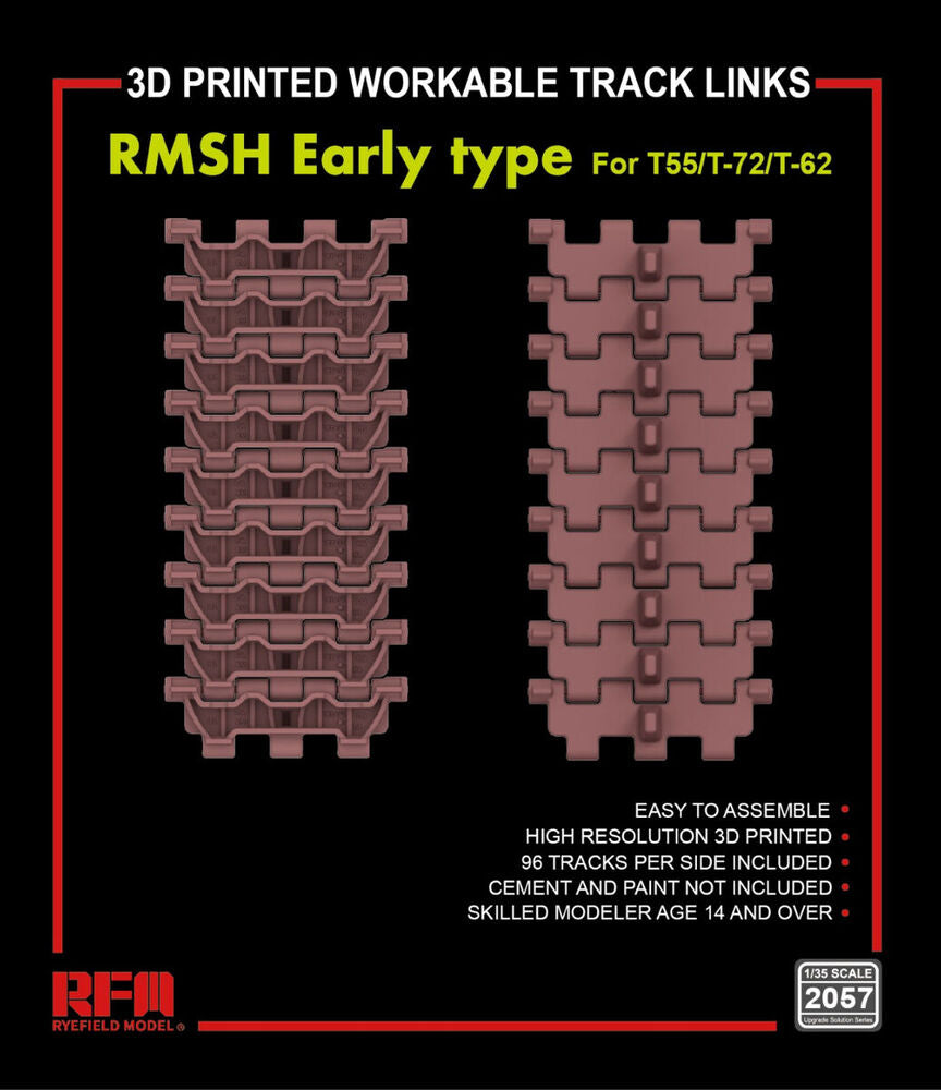 Workable Track Links RMSH Early Type for T-55/72/62