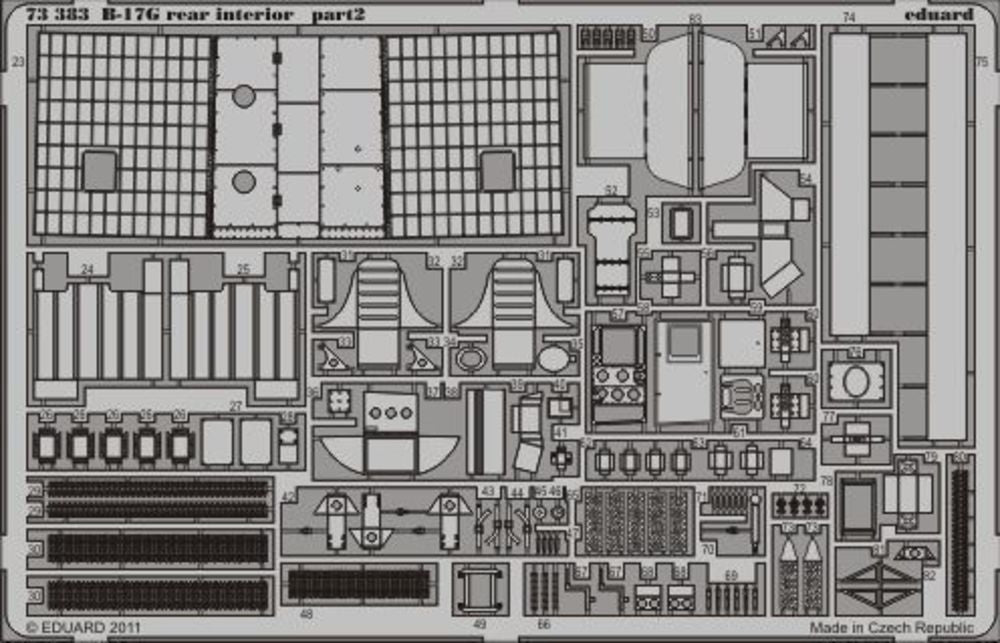 B-17G rear interior for Revell