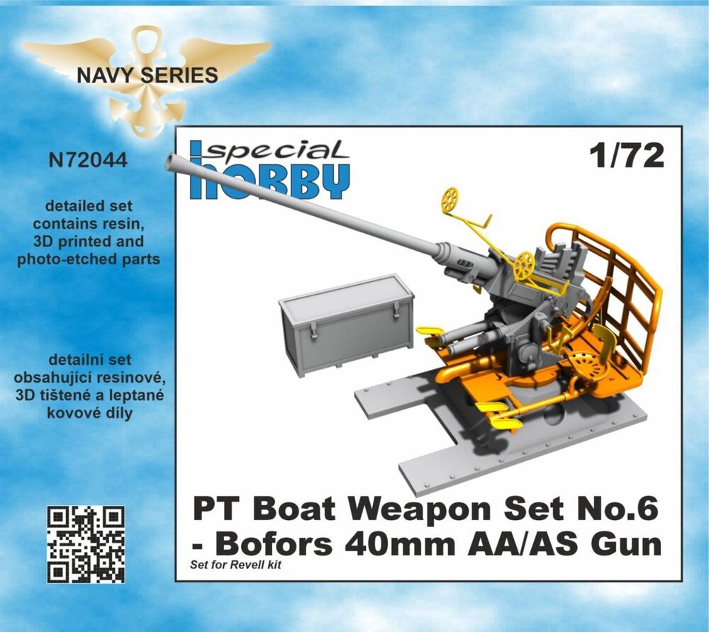 PT Boat Weapon Set No.6 - Bofors 40mm AA/AS Gun 1/72