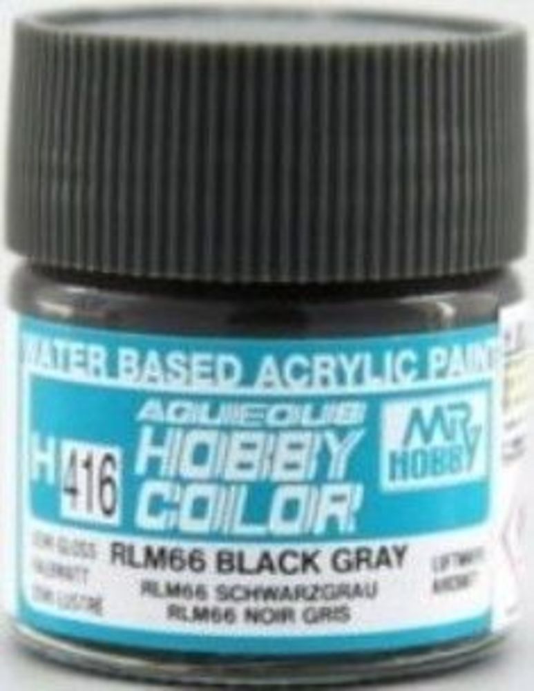 Mr Hobby -Gunze Aqueous Hobby Colors (10 ml) RLM66 Black Gray