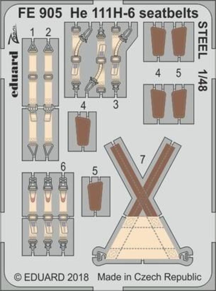 HE 111H-6 seatbelts STEEL for ICM