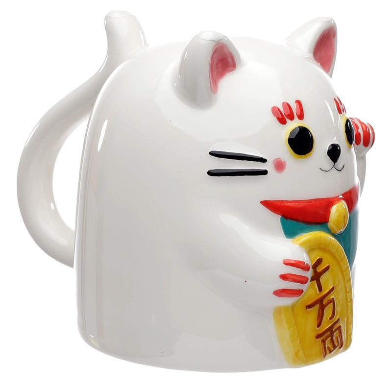 MANEKI-NERO - White - Mug 17oz + 3D Lid