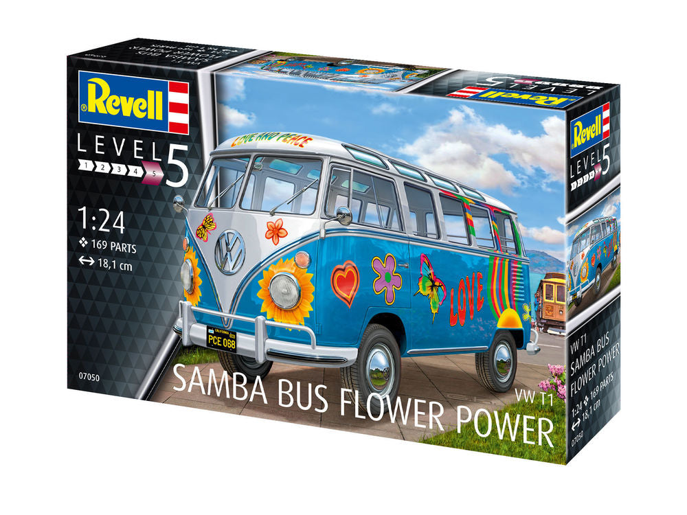 VW T1 Samba Bus Flower Power