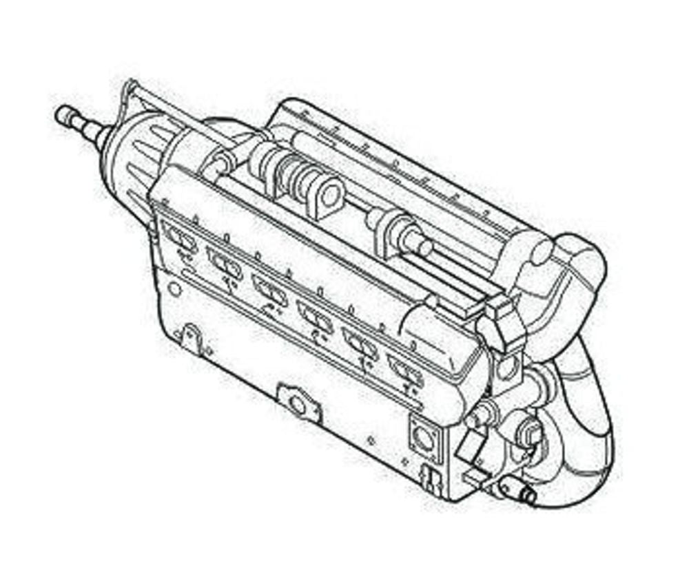 DB 603 German Aircraft engine"