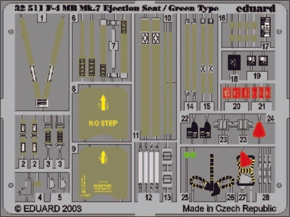 F-4 Phantom II ejectin seat/green type f��r Tamiya Bausatz