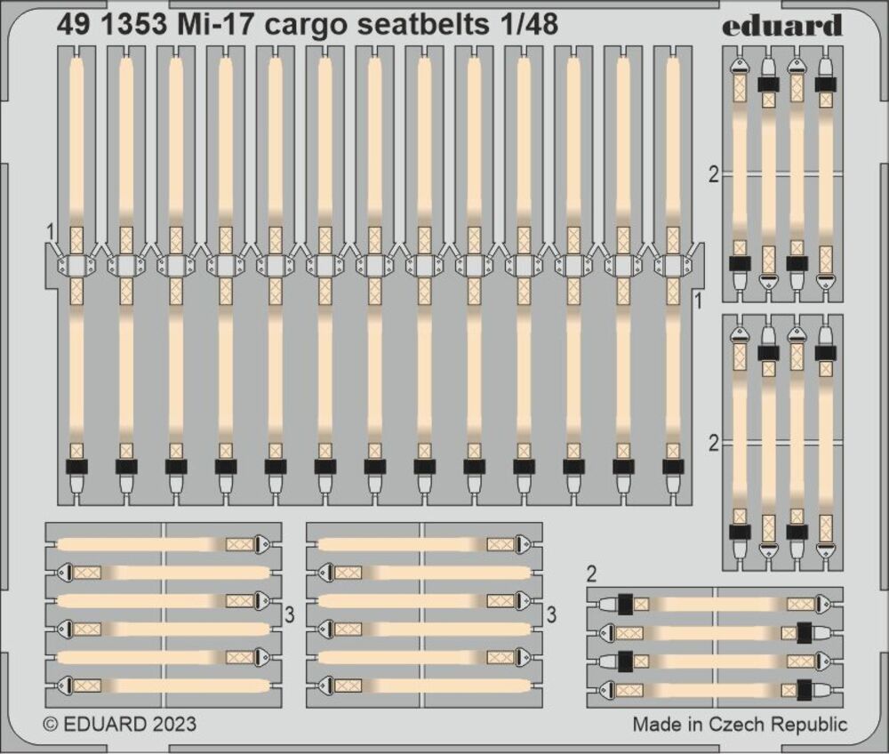 Mi-17 cargo seatbelts 1/48 AMK