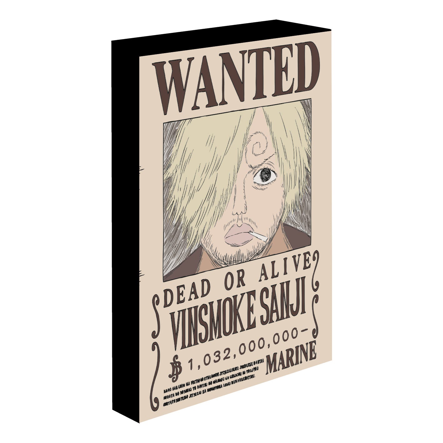 ONE PIECE - Sanji Wanted - Light Canvas 40X30 Cm