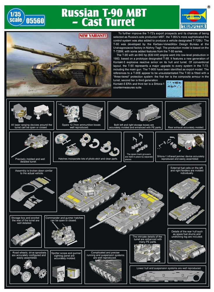 Russian T-90A MBT - Cast Turret