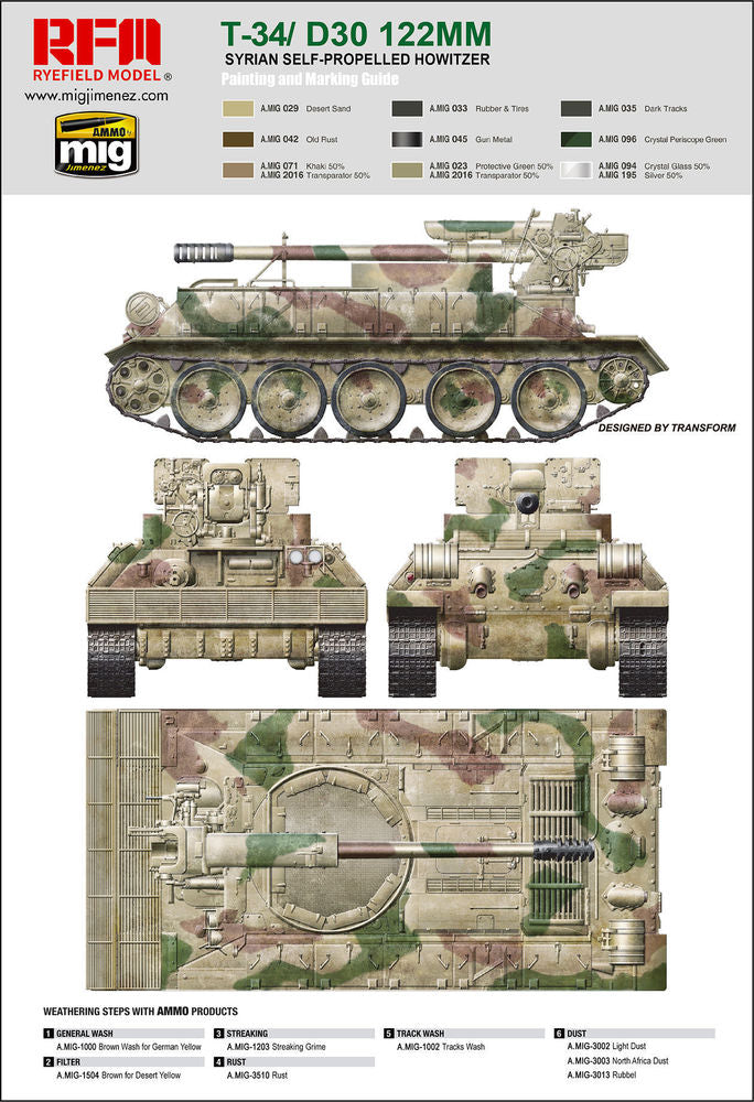 T-34/D-30 122MM SYRIAN SELF-PROPELLED HOWITZER