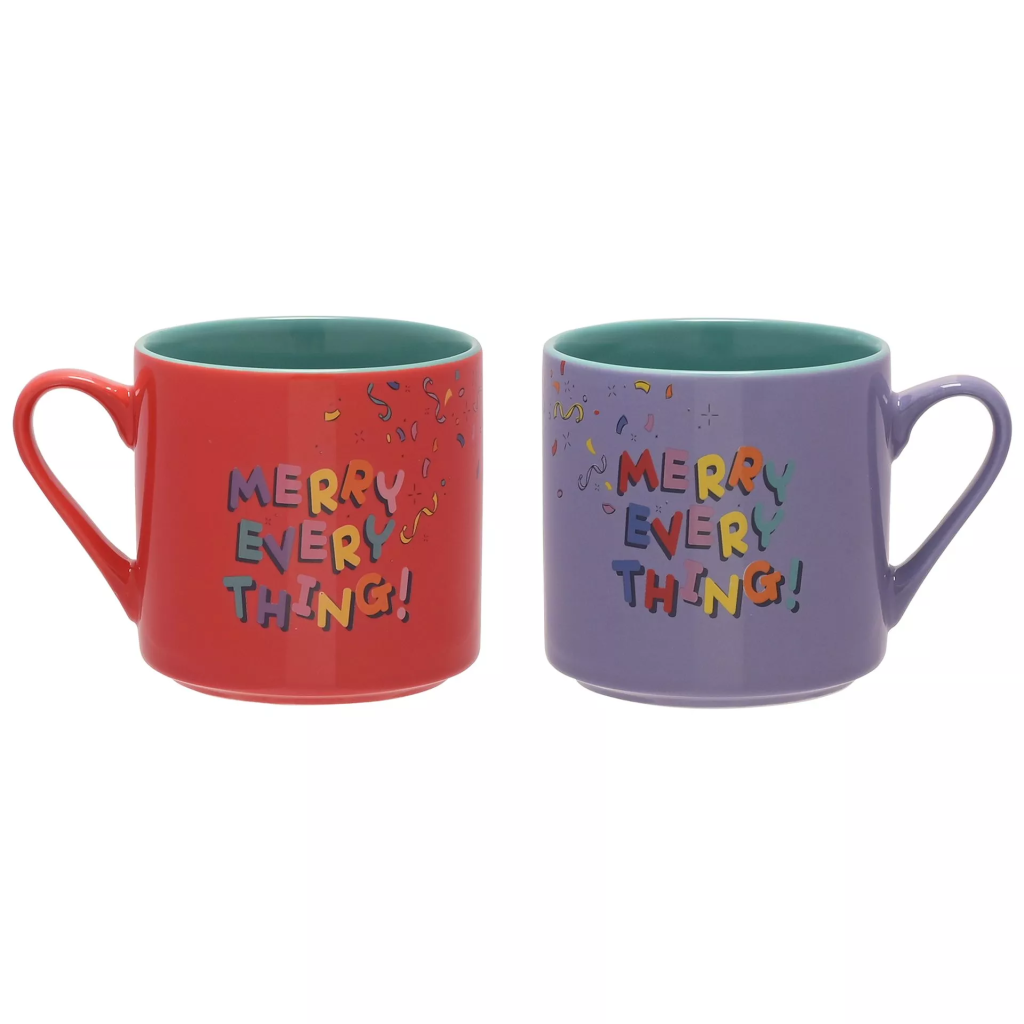 STITCH & ANGEL - Merry Everything - Set of 2 Colored Mugs