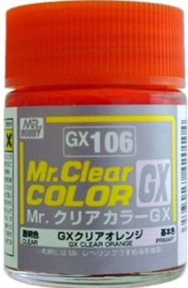 Mr Hobby -Gunze Mr. Clear Color GX (18 ml) Clear Orange