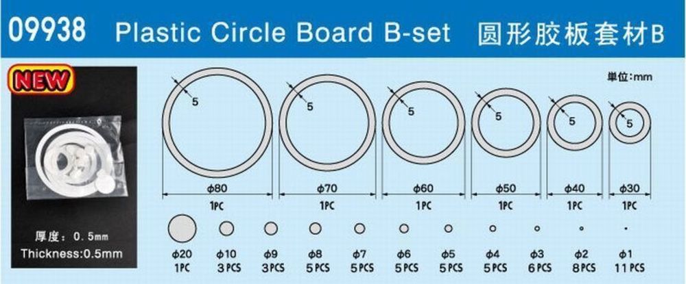 Plastic Circle Board B-set