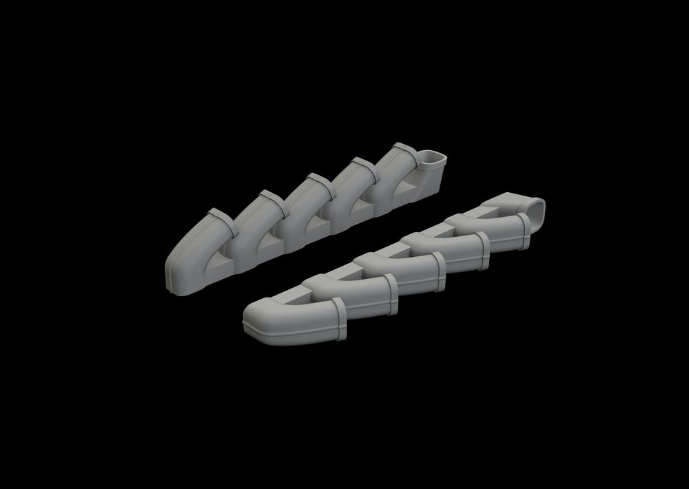 Il-2 exhaust stacks for Tamiya