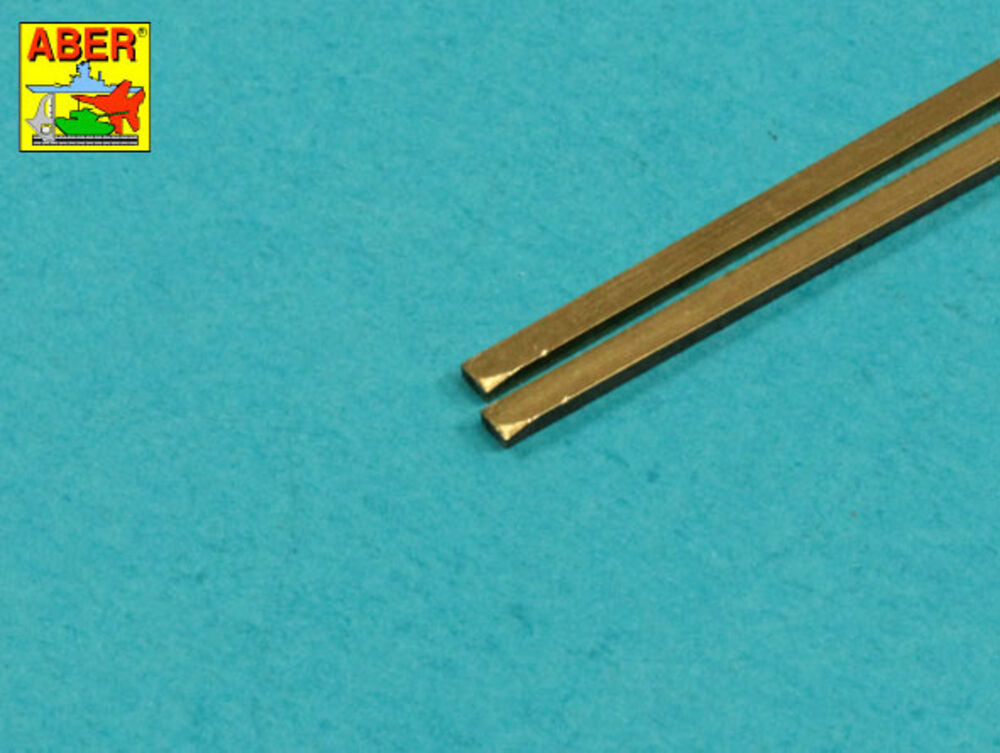 Brass  square rods 1,5 mm length 245mm x2 pcs.