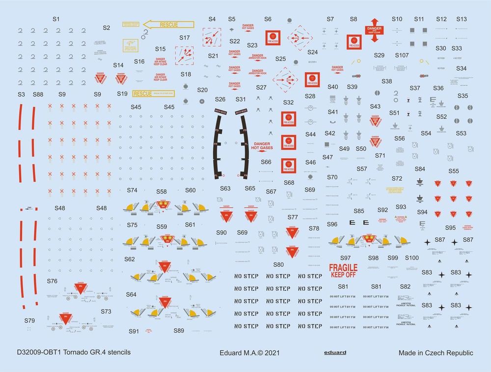 Tornado GR.4 stencils 1/32 for ITALERI/REVELL