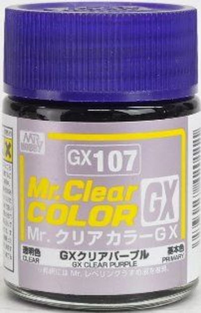 Mr Hobby -Gunze Mr. Clear Color GX (18 ml) Clear Purple