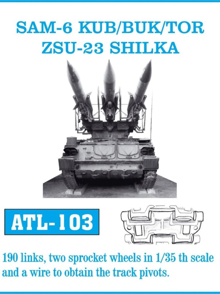 Tracks for SAM-6 KUB/BUK/TOR ZSU-23 SHILKA