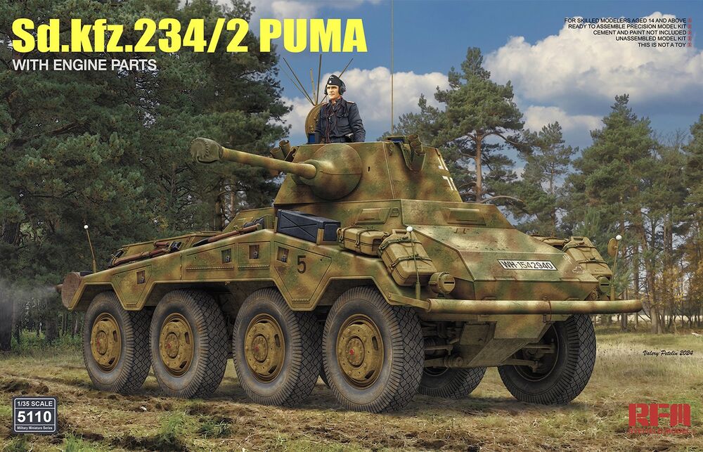 Sd.kfz 234/2 Puma w/ Engine Parts