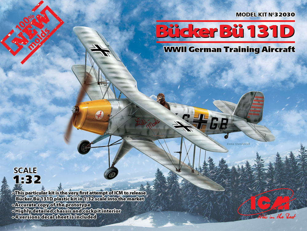 B��cker B�� 131D,WWII German Training Aircraft(100% new molds)