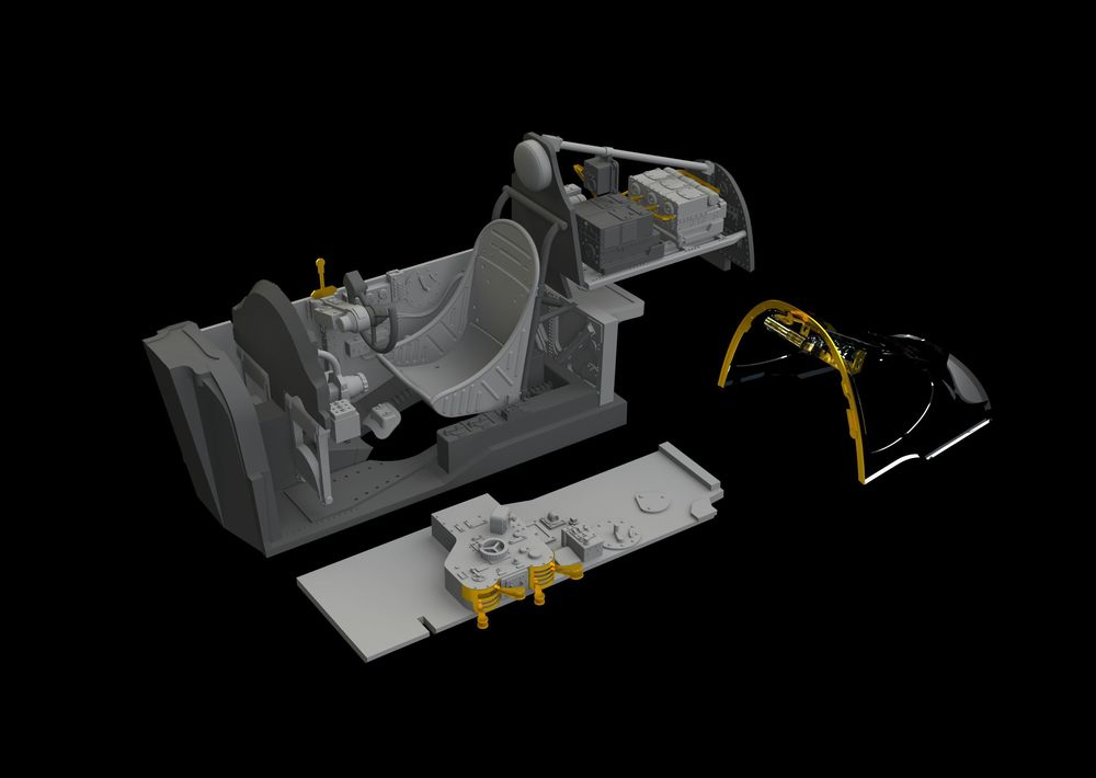 P-38F cockpit for Tamiya