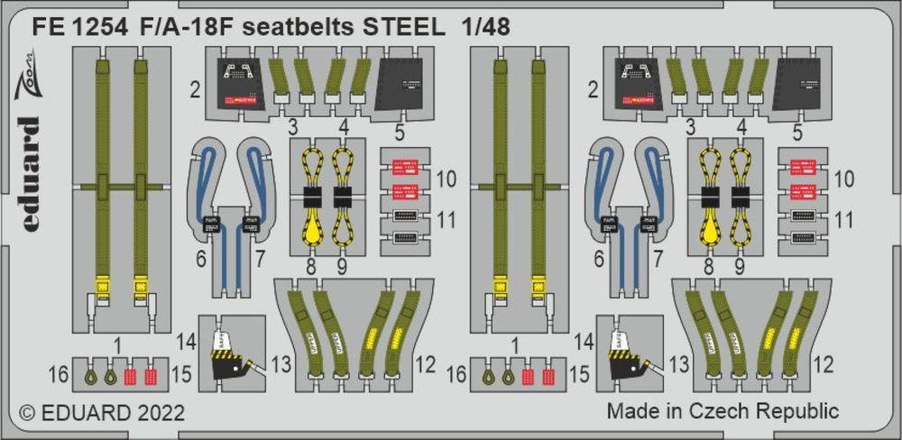 F/A-18F seatbelts STEEL for MENG