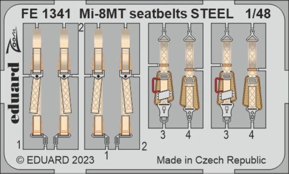 Mi-8MT seatbelts STEEL 1/48 ZVEZDA