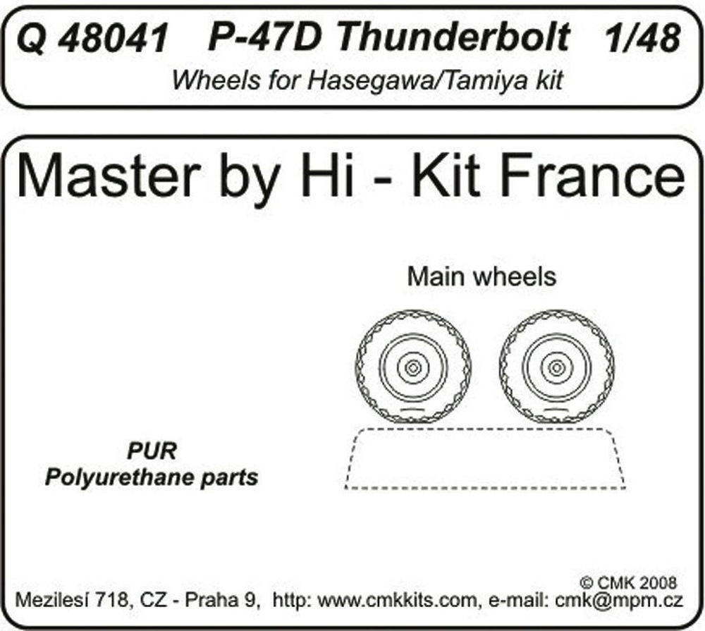 P-47D Thunderbolt wheels f��r Tamiya und Hasegawa Bausatz