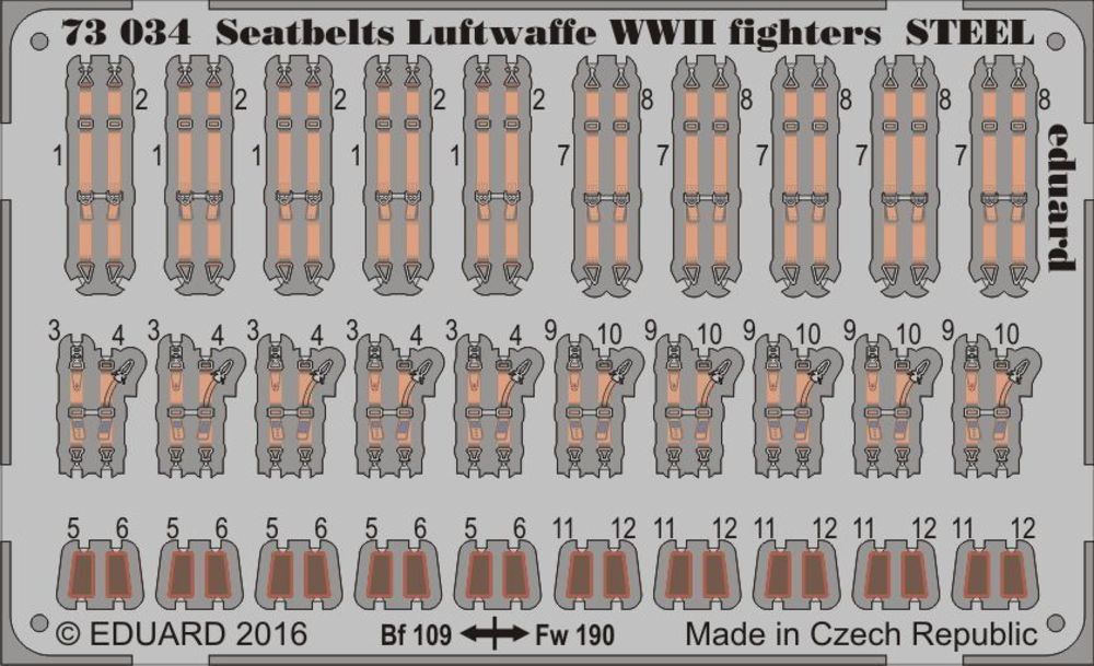 Seatbelts Luftwaffe WWII fighters STEEL