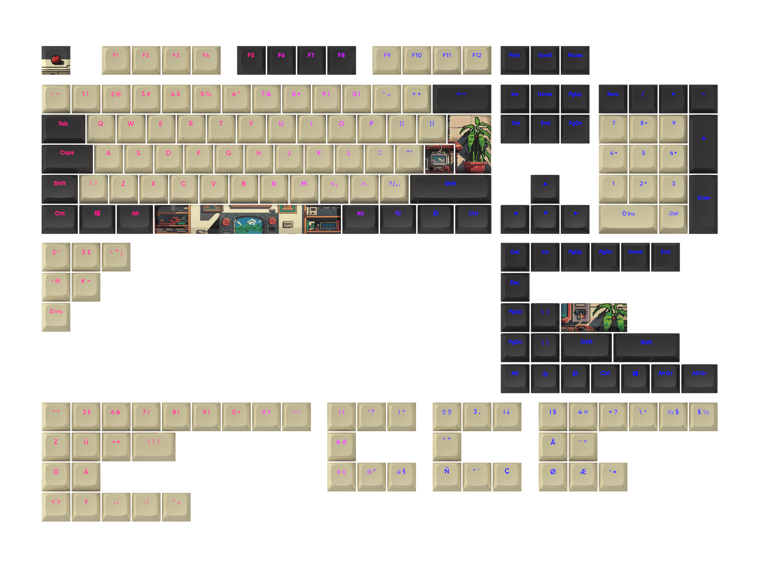 Dark Project - Arcade Keycaps [ANSI & ISO]