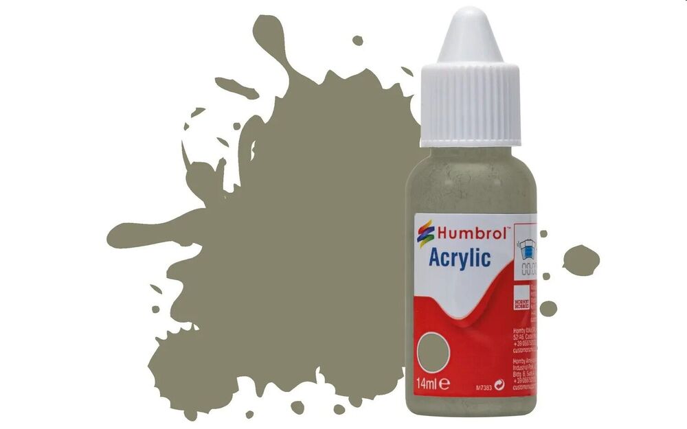 HUMBROL ACRYLIC DROPPER BOTTLE 14ML No.240 RLM 02 Grau Matt