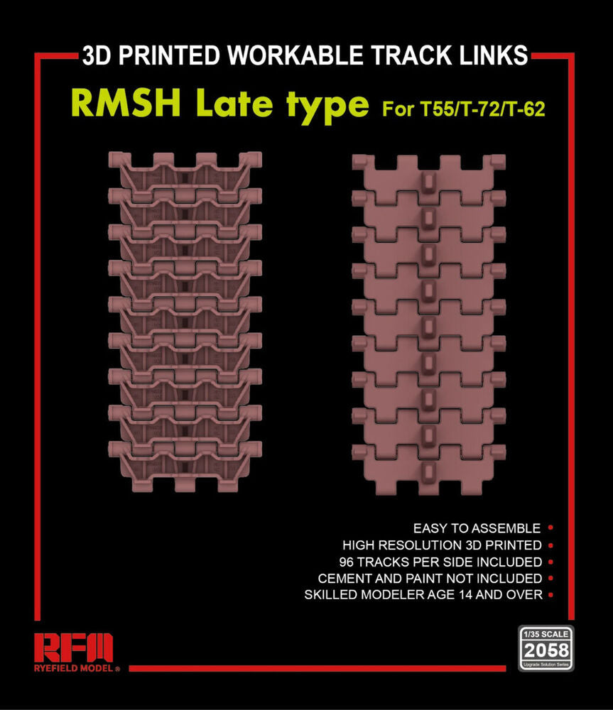 Workable Track Links RMSH Late Type for T-55/72/62