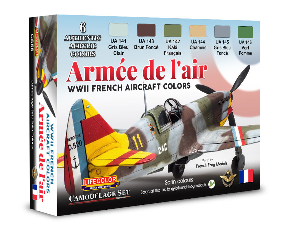 WWII French Aircraft Colors - Arm��e De L'Air 6 x 22 ml