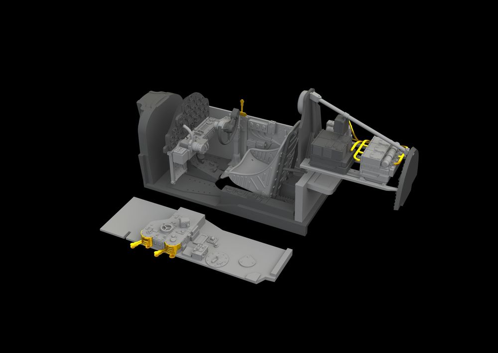 P-38F cockpit for Tamiya