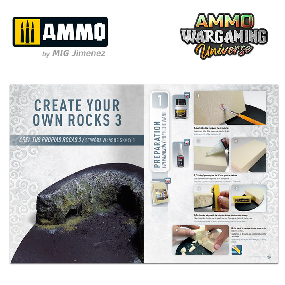 AMMO WARGAMING UNIVERSE Book 11 ��� Create your own Rocks (Multilingual Book)