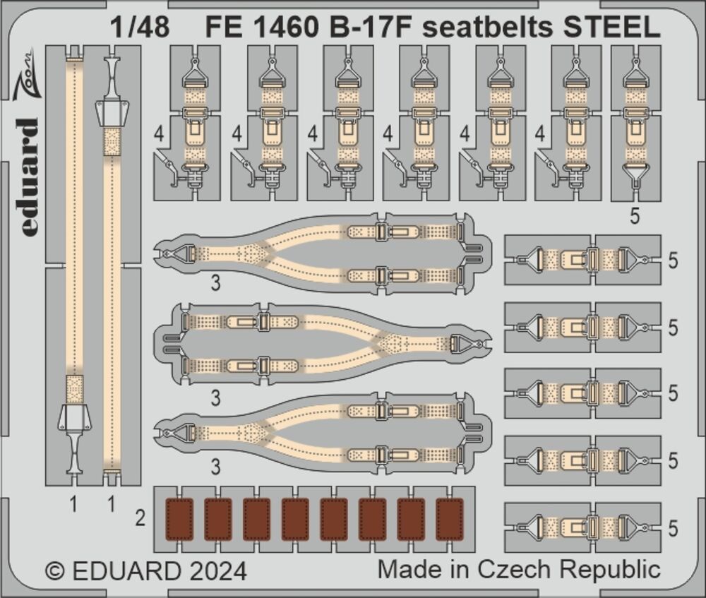 B-17F seatbelts STEEL 1/48