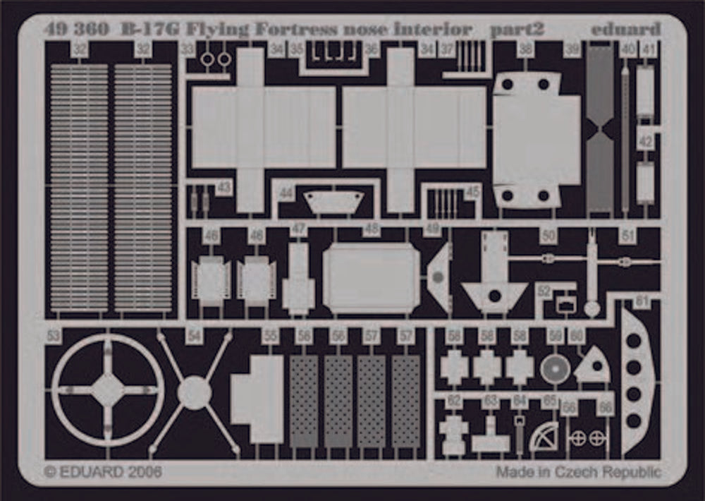 B-17G Flying Fortress nose interior f��r Revell/Monogram Bausatz