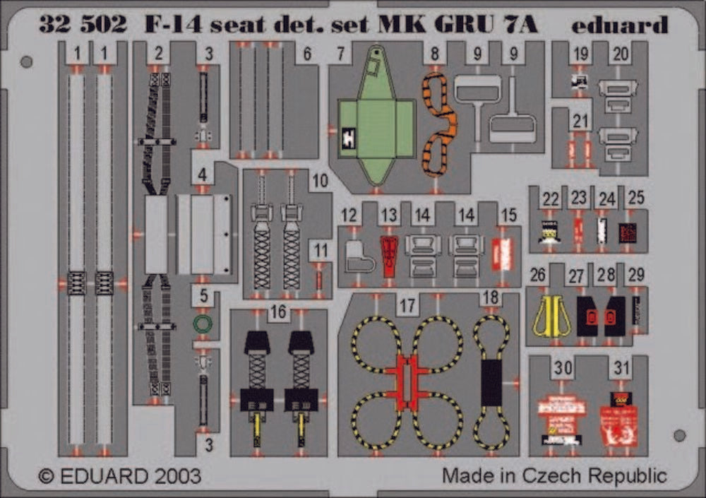 F-14A Tomcat ejection Seat f��r Tamiya Bausatz