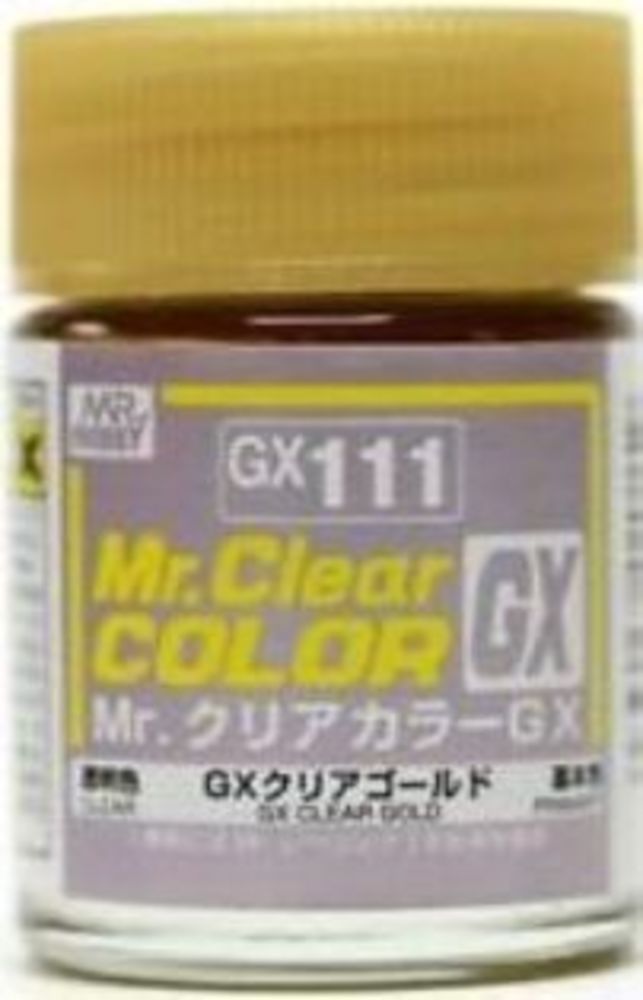 Mr Hobby -Gunze Mr. Clear Color GX (18 ml) Clear Gold