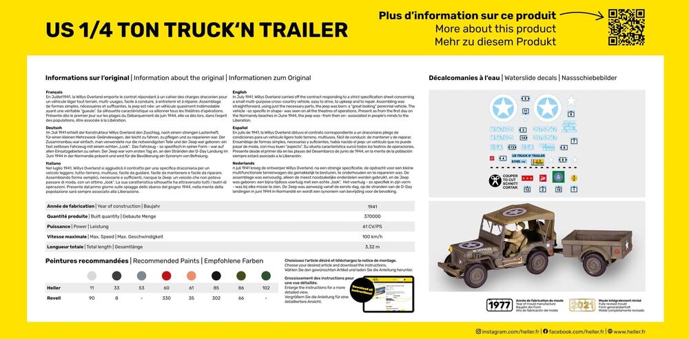 US 1/4 Ton Truck 'n Trailer