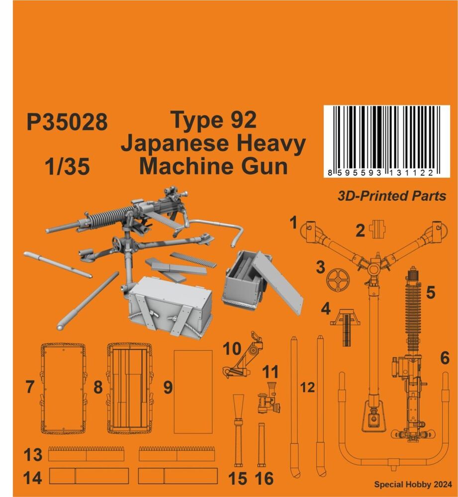 Type 92 Japanese Heavy Machine Gun 1/35