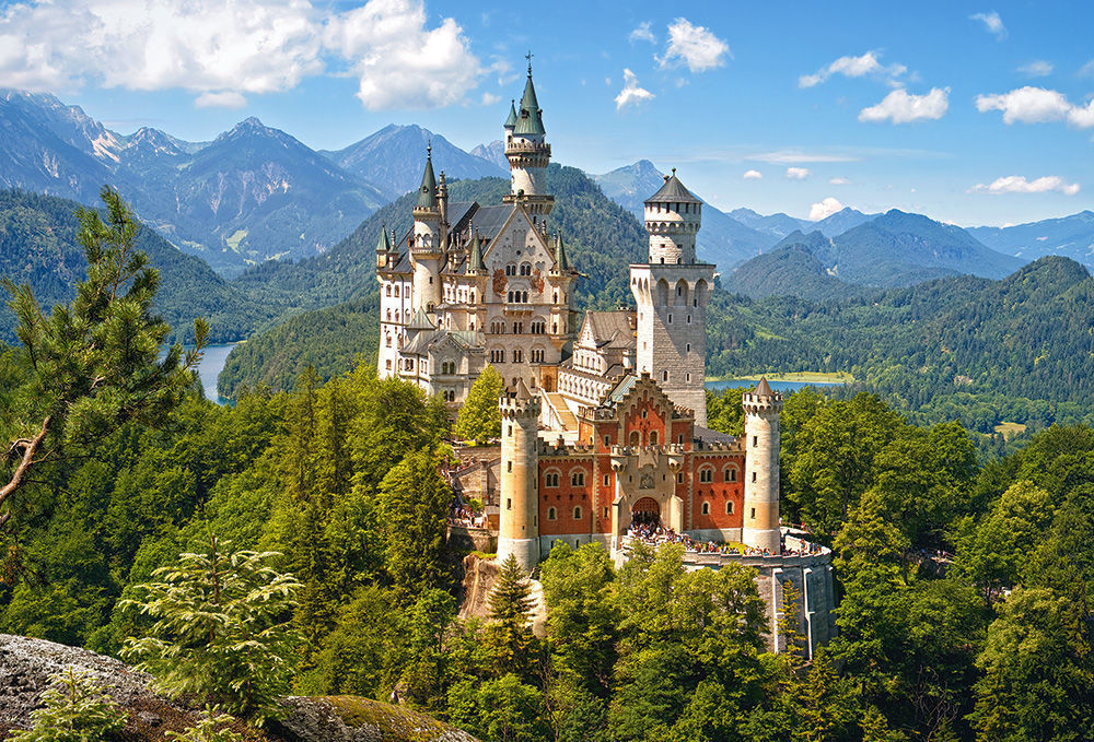 View of the Neuschwanstein Castle, Germany, Puzzle 500 Teile