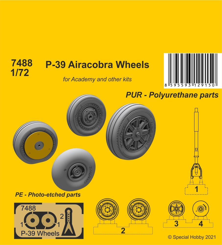 P-39 Airacobra Wheels and Front Leg