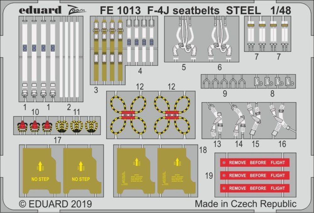 F-4J seatbelts STEEL for Academy