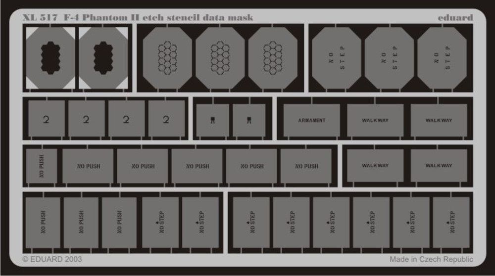 F-4 Phantom II etch stencil data mask